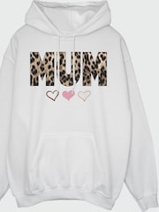 Brands In White Mother's Day Mum 3 Hearts Hoodie - Image 4 of 5