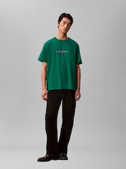 Calvin Klein Green Monogram Logo T-Shirt - Image 1 of 5