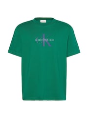 Calvin Klein Green Monogram Logo T-Shirt - Image 5 of 5
