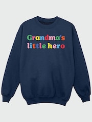Brands In Grandma's Little Hero - Blue Mother's Day Sweat Top - Image 3 of 5