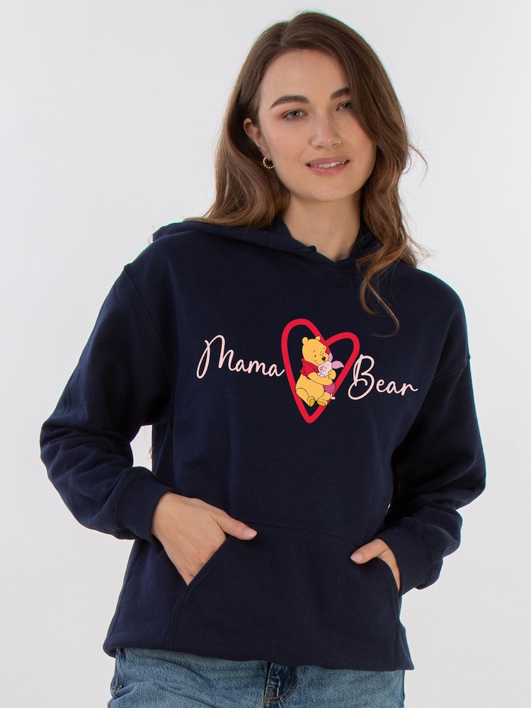 Brands In Blue Disney Winnie The Pooh Mama Bear Hoodie - Image 1 of 5 Brands In Blue Disney Winnie The Pooh Mama Bear Hoodie - Image 1 of 5