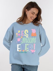 Brands In Blue Hasbro Peppa Pig Best Mum Ever Sweat Top - Image 1 of 5