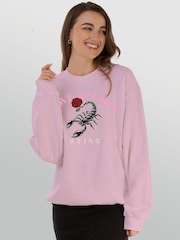 Brands In Pink Valentine's Day Scorpion Sting Baby Sweat Top - Image 1 of 5
