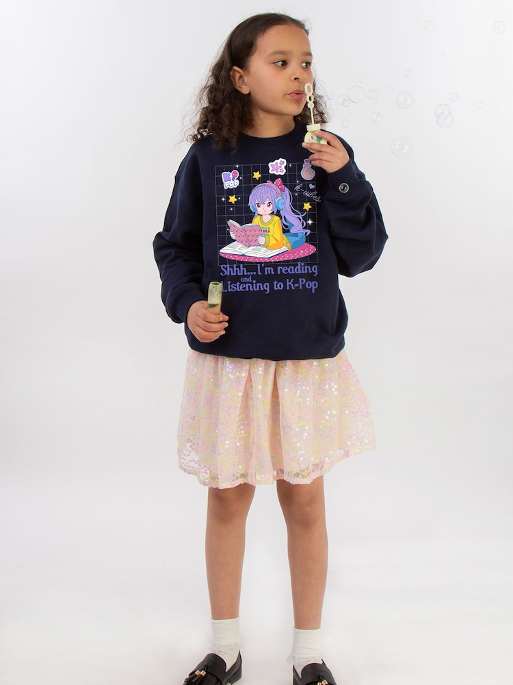 Brands In Blue K-Pop Reading Sweat Top - Image 2 of 5