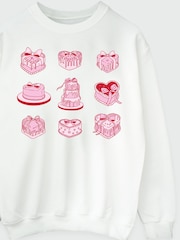 Brands In White Valentine's Day Cake Sweat Top - Image 4 of 5