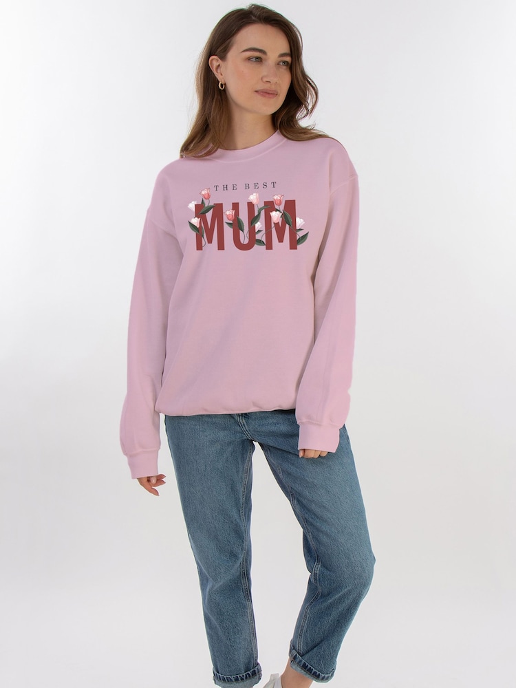 Brands In Pink Mother's Day The Best Mum Sweat Top - Image 2 of 5