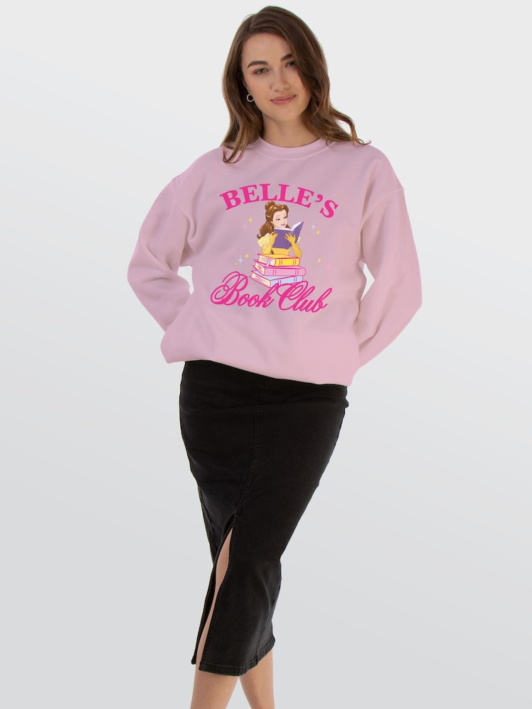 Brands In Pink Disney Belle Book Club Sweat Top - Image 2 of 5 Brands In Pink Disney Belle Book Club Sweat Top - Image 2 of 5