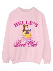 Brands In Pink Disney Belle Book Club Sweat Top - Image 3 of 5