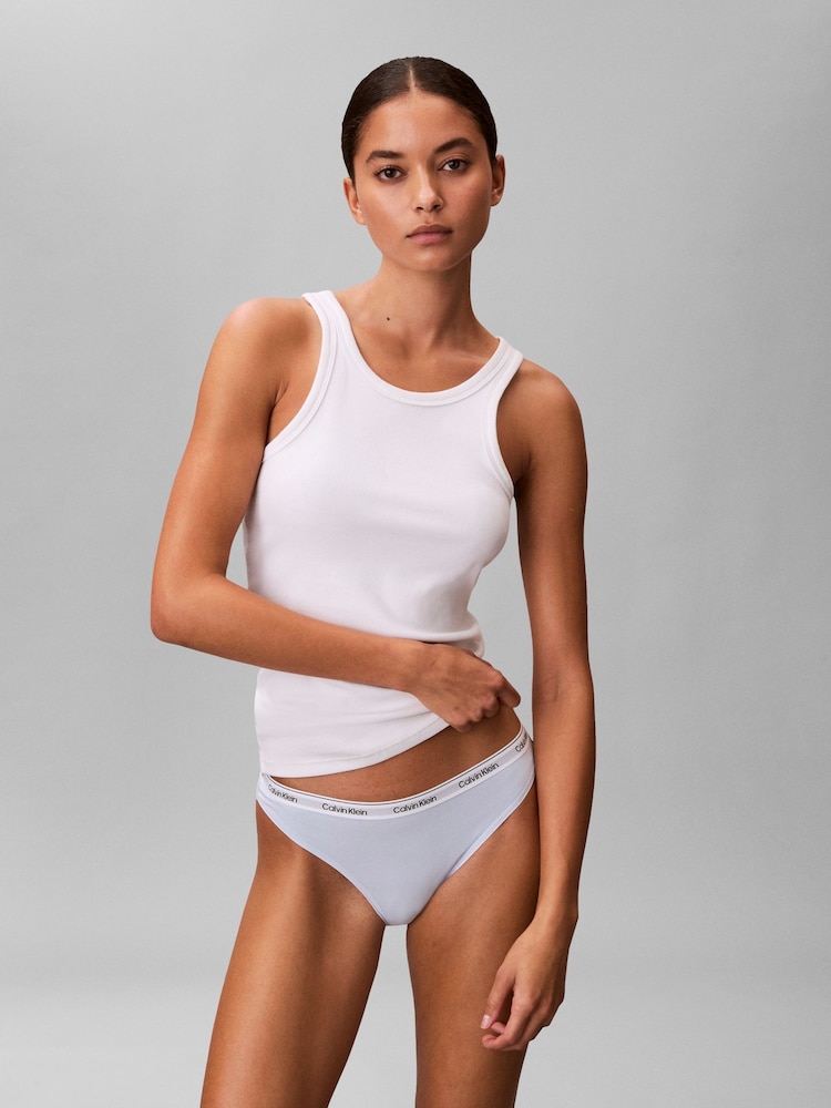 Calvin Klein Light Blue Thong - Image 1 of 6 Calvin Klein Light Blue Thong - Image 1 of 6