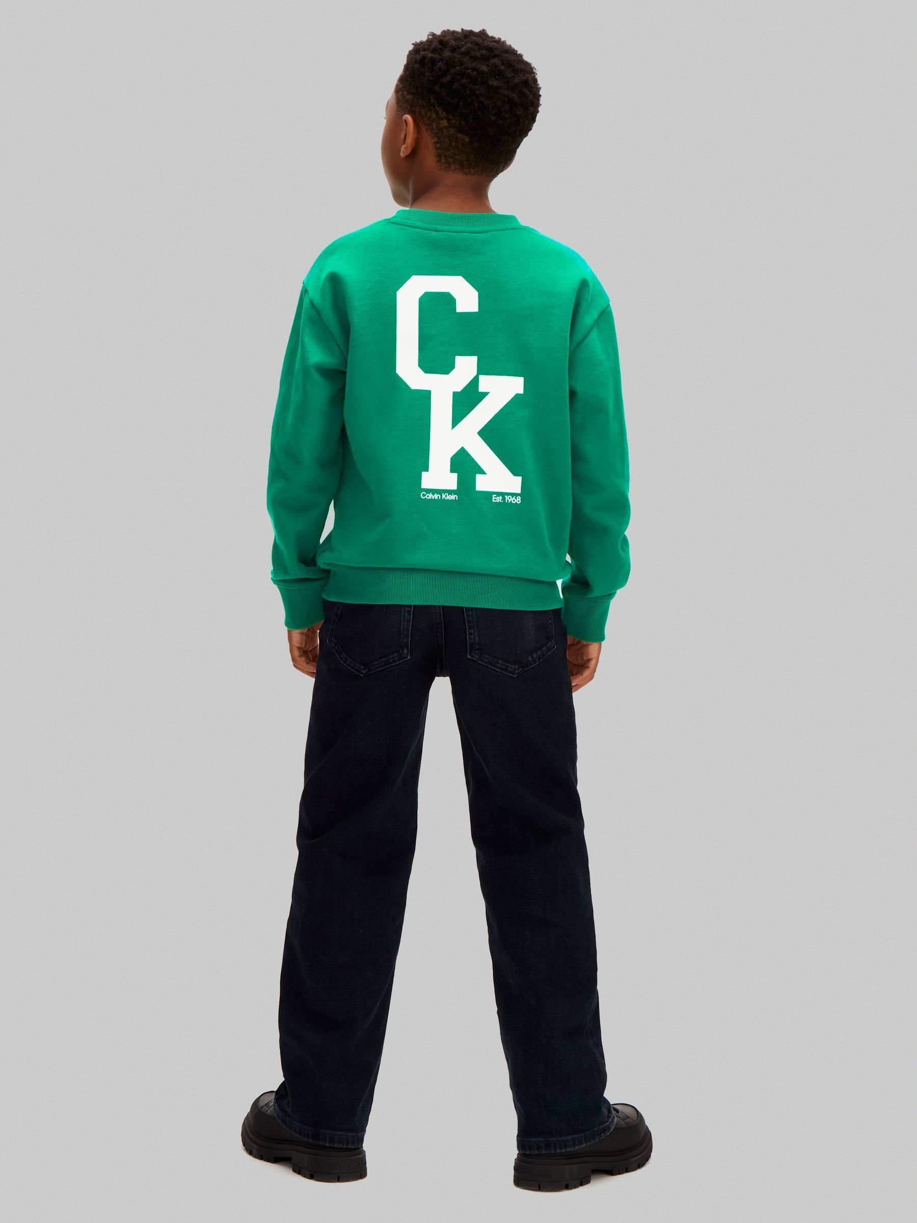 Cumpără Verde - Calvin Klein Oversized Fleece Hoodie from Next Romania