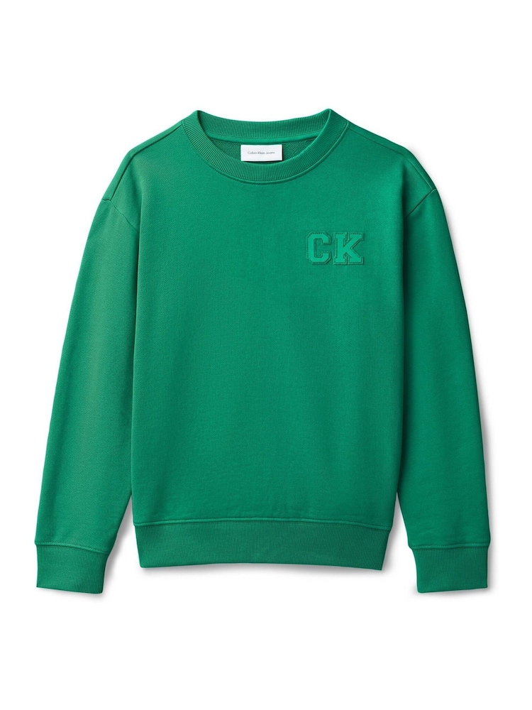 Grønn - Calvin Klein Oversized Fleece Hettegenser - Bilde 5 av 5
