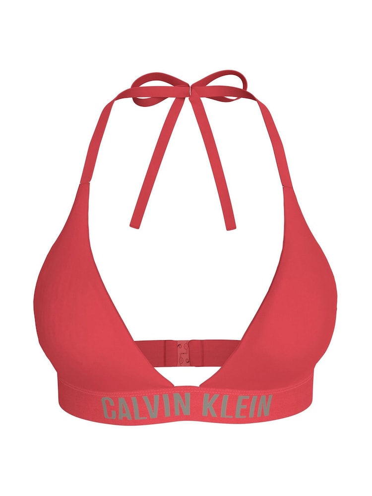 Calvin Klein Pink Halter Bralette Bikini Top - Image 1 of 2