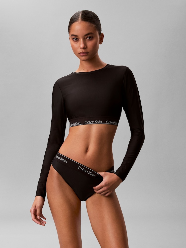 Calvin Klein Black Bikini Bottom - Swim Stretch - Image 1 of 6 Calvin Klein Black Bikini Bottom - Swim Stretch - Image 1 of 6