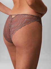 Calvin Klein Brown Sensual Stretch Lace Bikini Briefs - Image 4 of 5