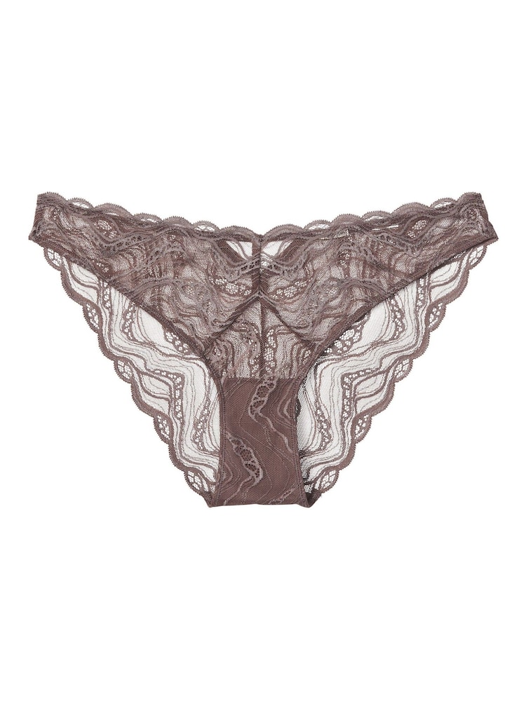 Calvin Klein Brown Sensual Stretch Lace Bikini Briefs - Image 5 of 5