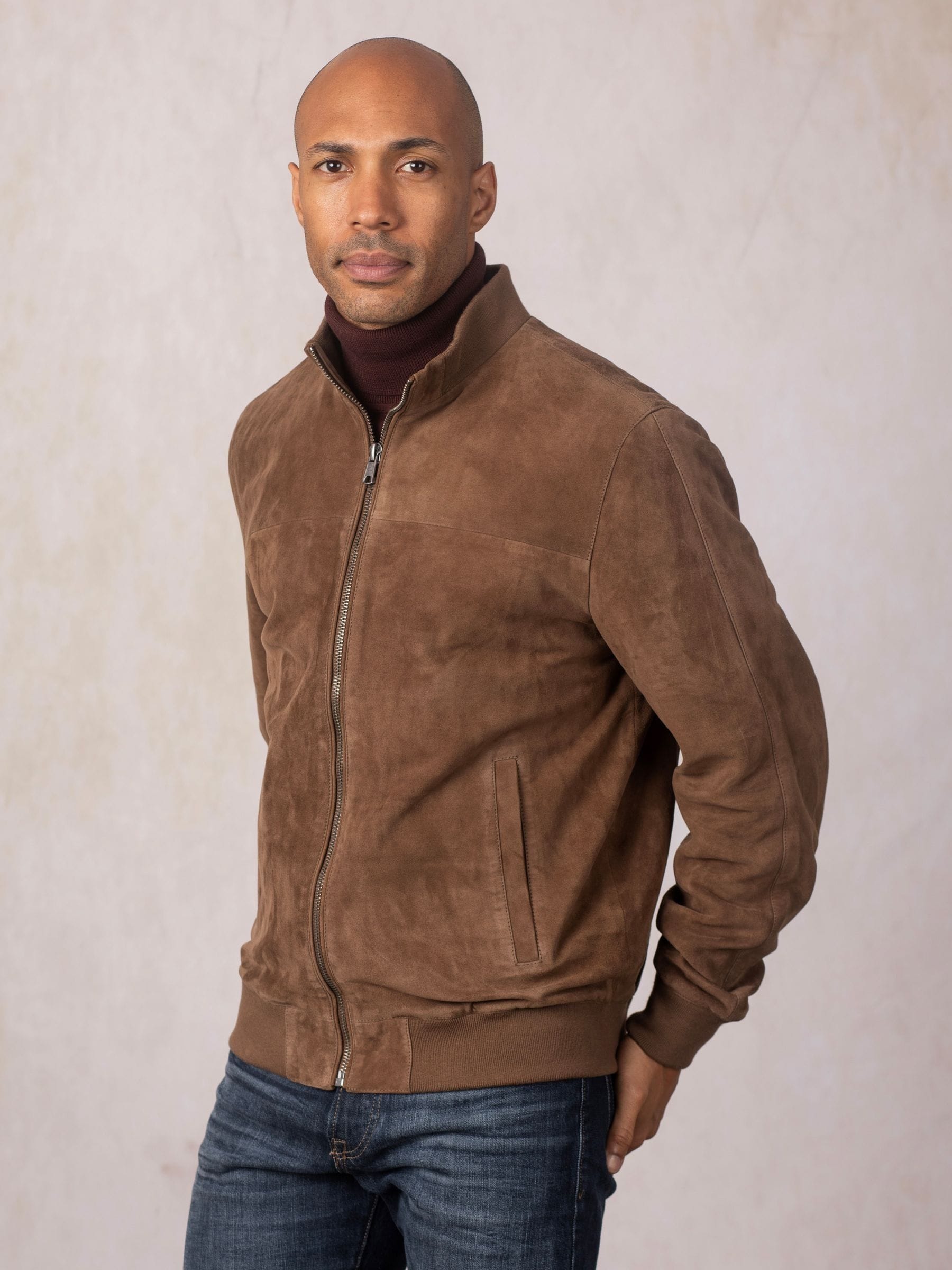 Buy Lakeland Leather Brown Suede Dalston Bomber Jacket from Next USA
