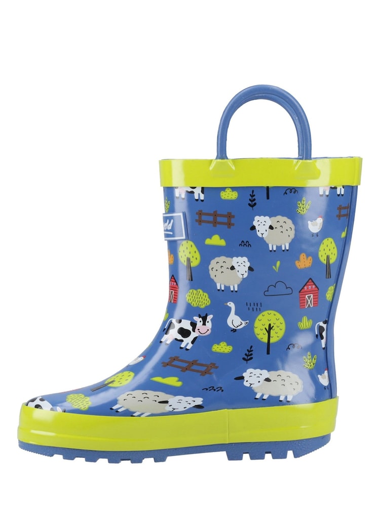 Cotswolds Blue Puddle Waterproof Pull On Boots - Image 2 of 5
