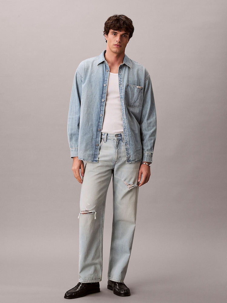 Calvin Klein Avslappet Denim Skjorter - Bilde 2 av 6