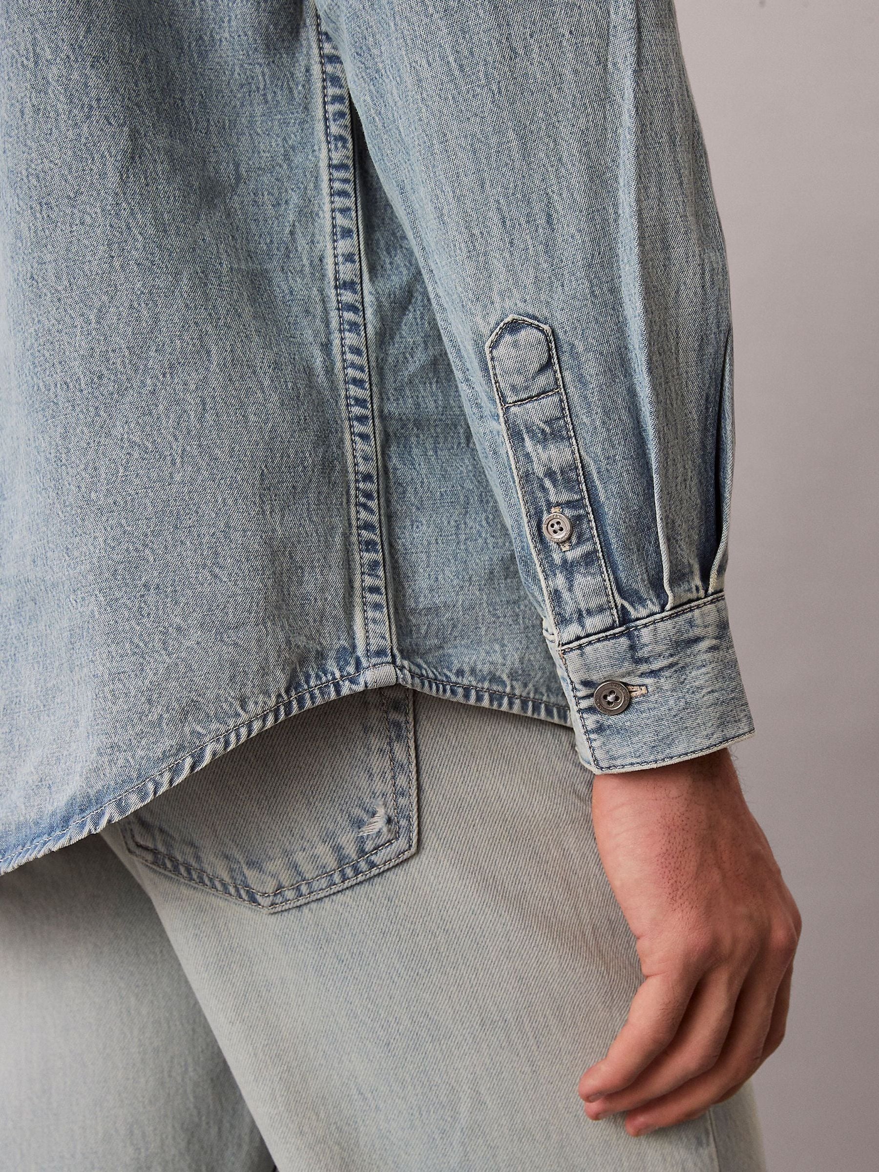 Buy Calvin Klein Blue Relaxed Denim Shirt from Next USA
