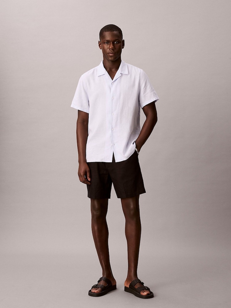 Calvin Klein Black Cotton Blend Tailored Shorts - Image 1 of 1
