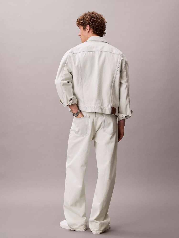 Calvin Klein White 90s Denim Jacket - Image 2 of 7 Calvin Klein White 90s Denim Jacket - Image 2 of 7