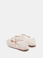 Angels By Accessorize White Daisy Mesh Ballet Flats - Image 2 of 2