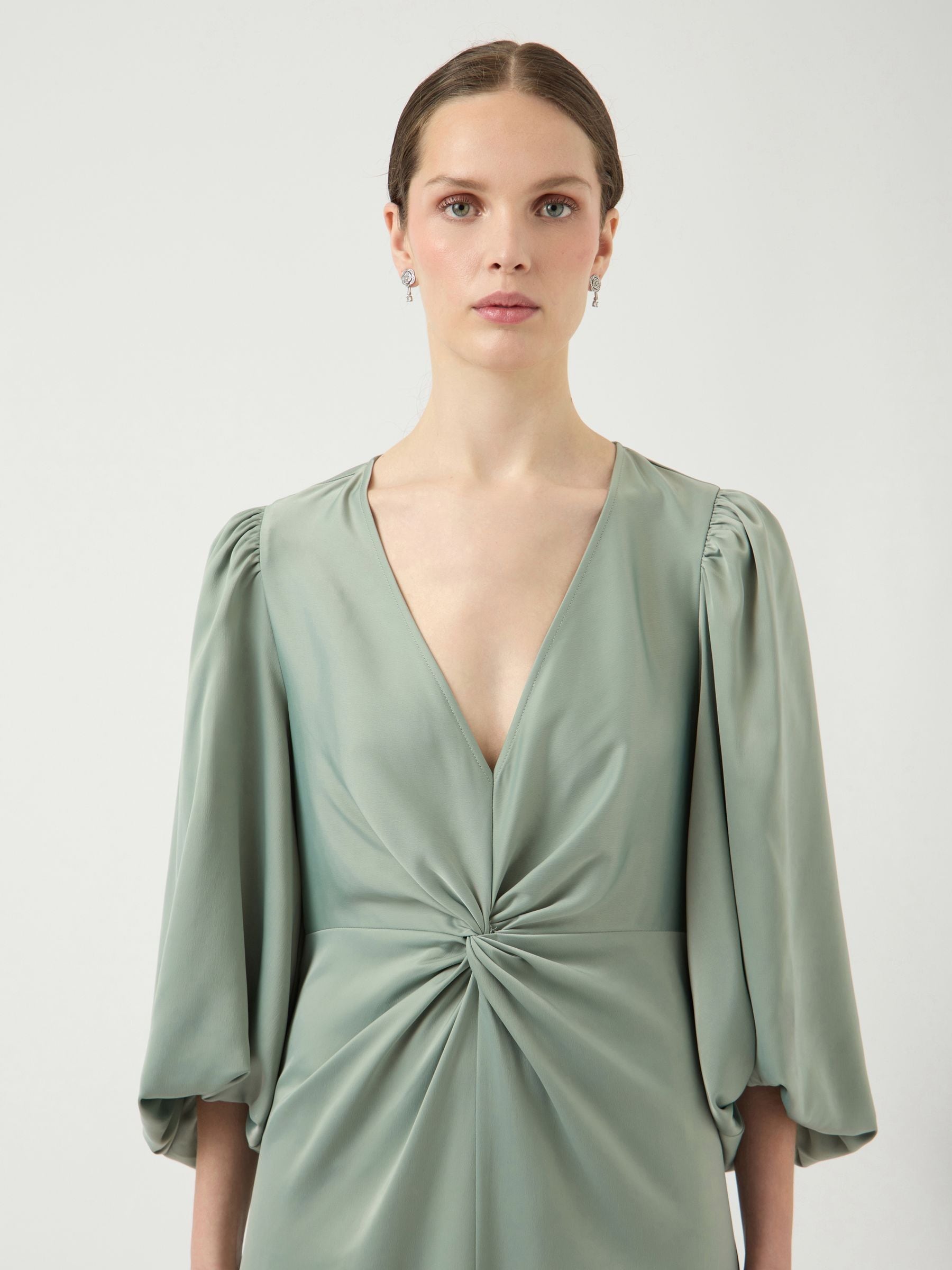 Buy Y.A.S Green Half Sleeve Ruched Maxi Dress from Next USA