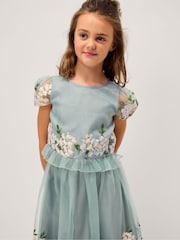 Monsoon Green Floral Embroidered Party Top - Image 1 of 4