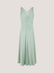 Monsoon Green Skye Ruched Knot Jersey Prom Dress - Image 3 of 4