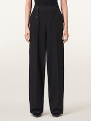 AllSaints Black Raina Trousers - Image 4 of 6