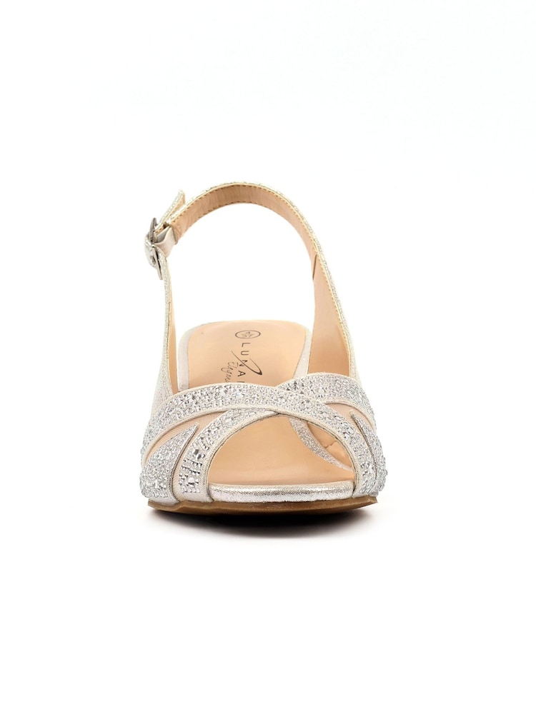 Lunar Silver Emmerline Slingback Wedges - Image 7 of 7
