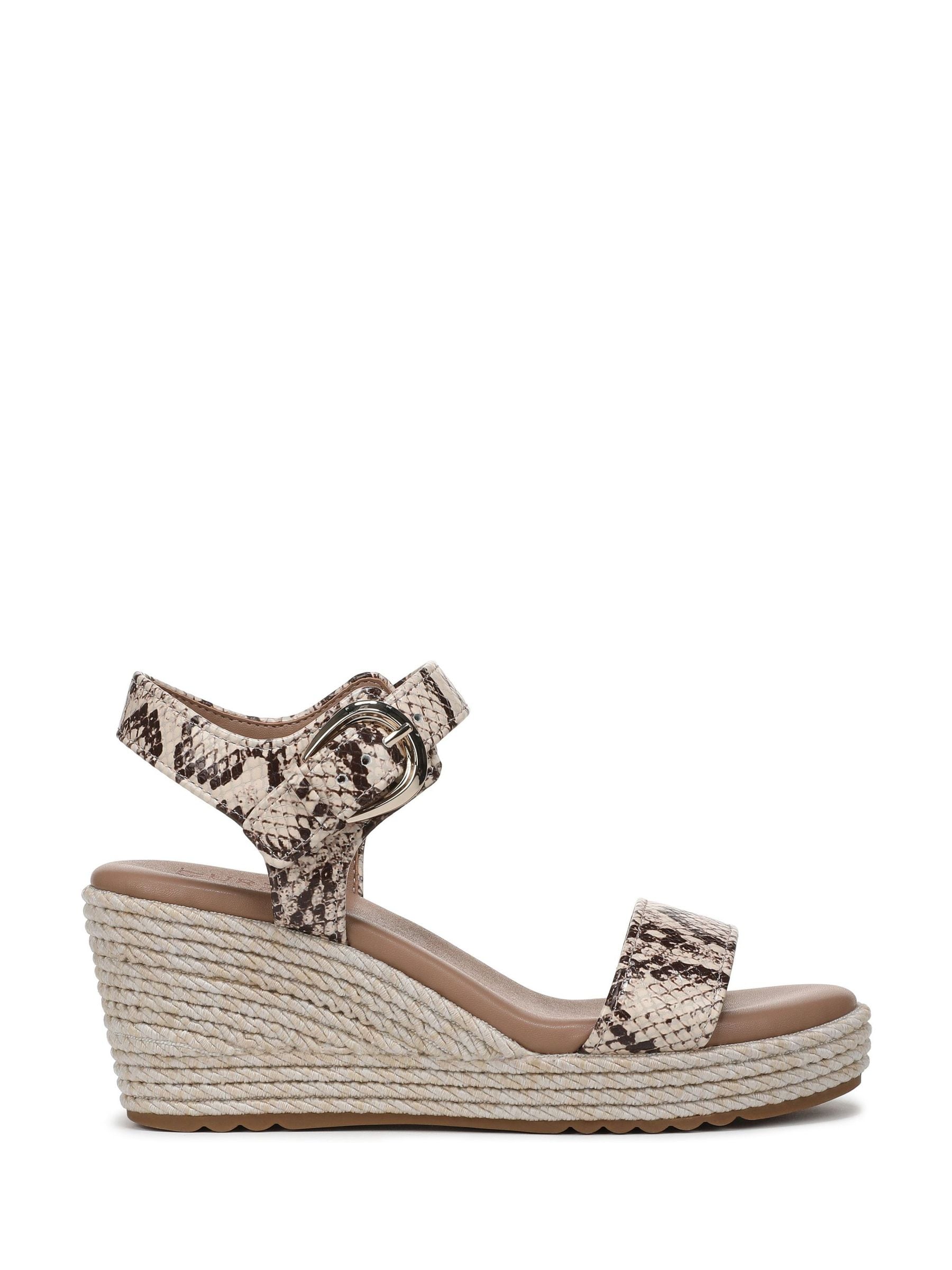 Buy Naturalizer Cream Stella Wide Fit Ankle Strap Wedge Sandals