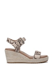 Naturalizer Cream Stella Wide Fit Ankle Strap Wedge Sandals - Image 1 of 7