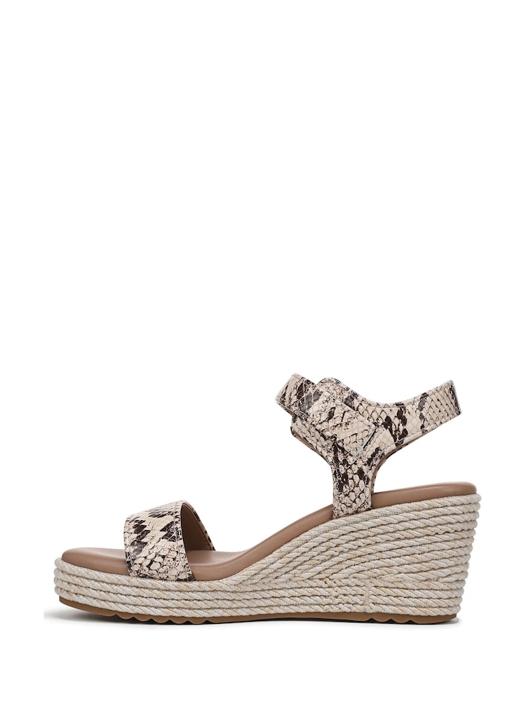 Naturalizer Cream Stella Wide Fit Ankle Strap Wedge Sandals - Image 2 of 7