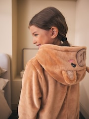 Brown Capybara Hood Fleece All-In-One (1.5-16yrs) - Image 4 of 5