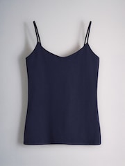 The Set 5 Pack Strappy Cami Vest Tops Navy/Brown/Stripe/Ochre/White - Image 3 of 8