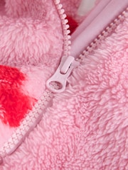 Pink/Red Cherry Fleece All-In-One (1.5-16yrs) - Image 3 of 4