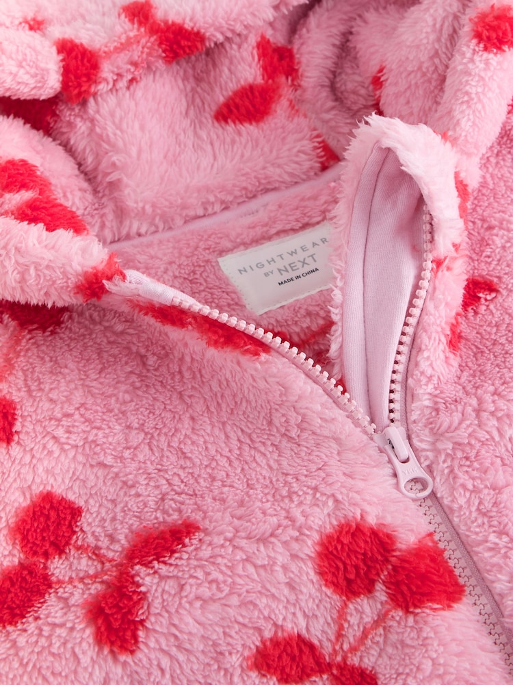 Pink/Red Cherry Fleece All-In-One (1.5-16yrs) - Image 4 of 4 Pink/Red Cherry Fleece All-In-One (1.5-16yrs) - Image 4 of 4
