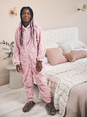 Pink Flower Fleece All-In-One (1.5-16yrs) - Image 1 of 7