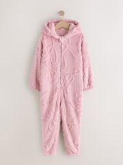 Pink Flower Fleece All-In-One (1.5-16yrs) - Image 4 of 7