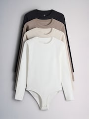 The Set 4 Pack Crew Neck Long Sleeve Bodysuits - 画像 1 / 7