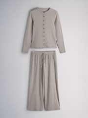 The Set Long Sleeve Button Through T-Shirts and Trousers Co-Ord Set - صورة 2 من 11