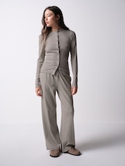 The Set Long Sleeve Button Through T-Shirts and Trousers Co-Ord Set - صورة 5 من 11