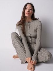 The Set Long Sleeve Button Through T-Shirts and Trousers Co-Ord Set - صورة 7 من 11