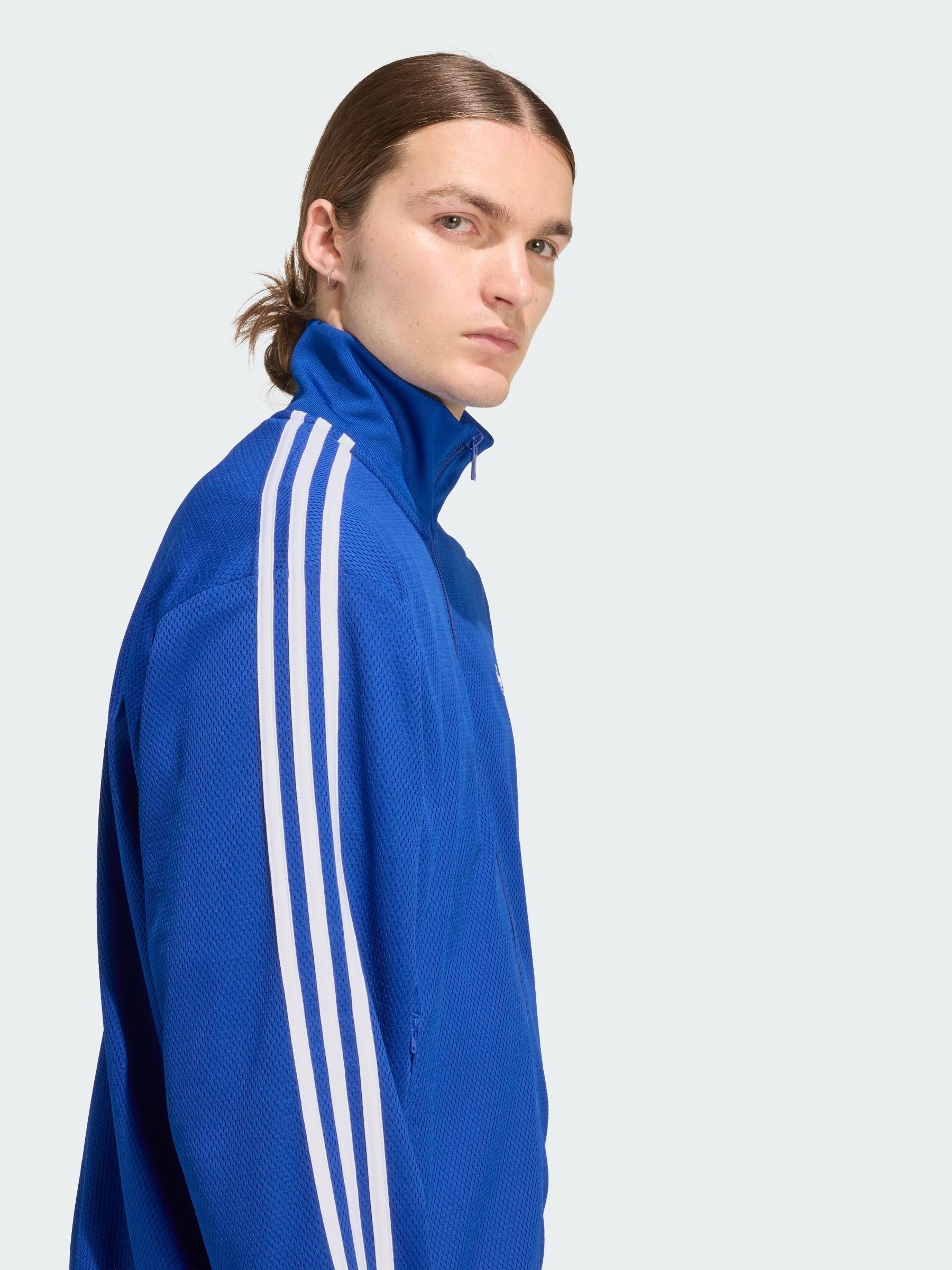 Buy adidas Originals Blue Firebird Adicolor Mesh Track Top from