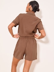 Lipsy Brown Light Weight Shorts - Image 4 of 5
