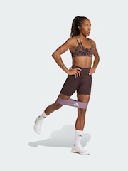 adidas Brown Optime Power Short Leggings - Image 1 of 5
