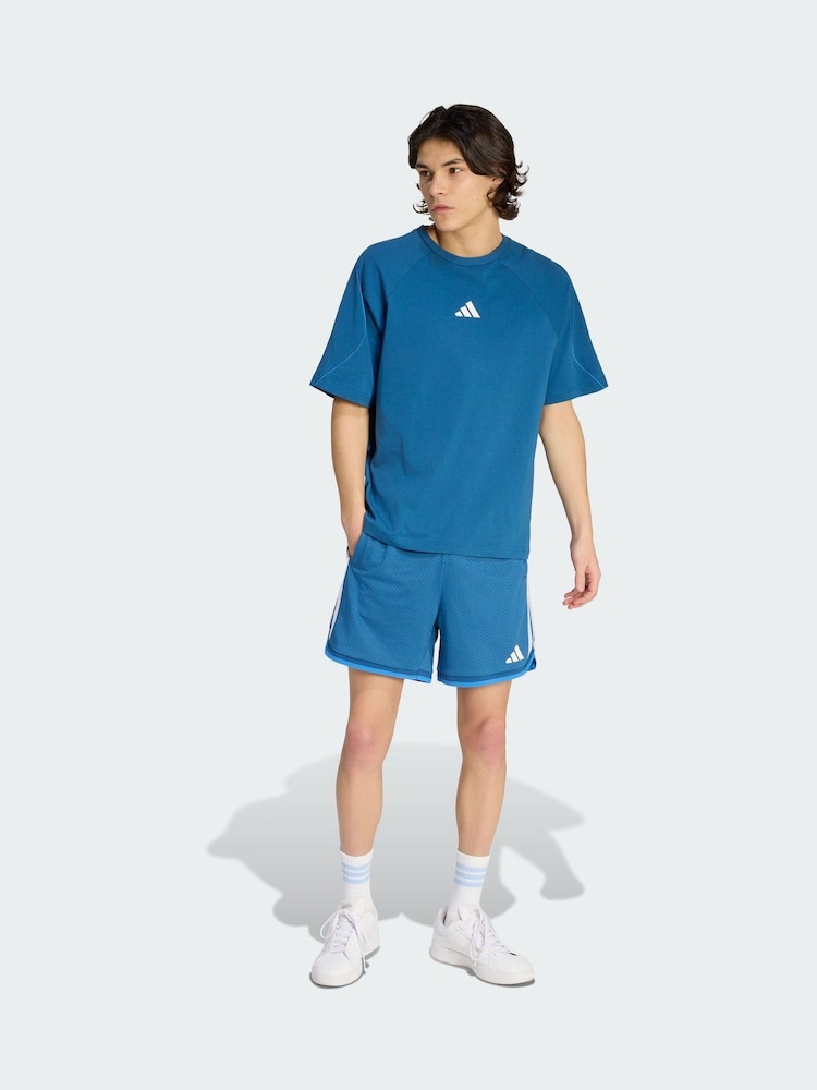adidas Blue Stadium Mesh Shorts - Image 1 of 5