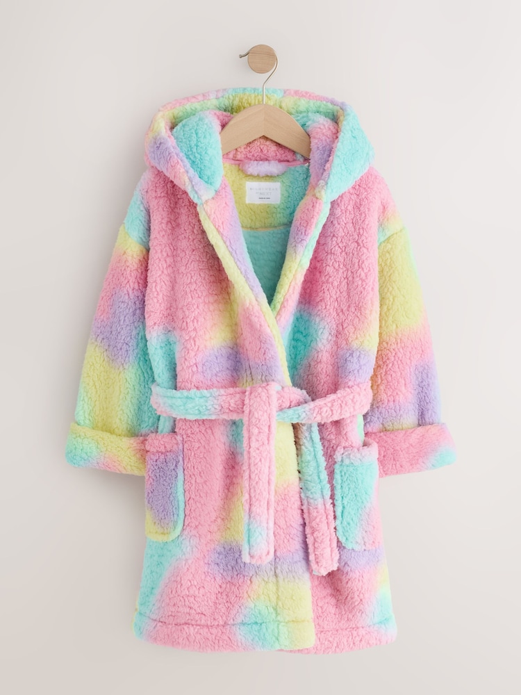 Multi Tie Dye Teddy Freece Dressing Gown (9mths-16yrs) - Image 1 of 4 Multi Tie Dye Teddy Freece Dressing Gown (9mths-16yrs) - Image 1 of 4
