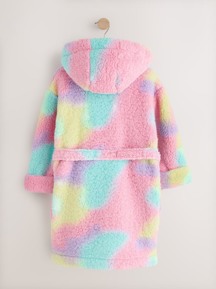 Multi Tie Dye Teddy Freece Dressing Gown (9mths-16yrs) - Image 2 of 4 Multi Tie Dye Teddy Freece Dressing Gown (9mths-16yrs) - Image 2 of 4